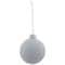 9ct. 2.5" Shiny & Matte White Glass Ball Ornaments